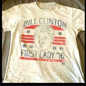 Bill Clinton for First Lady 2016 novelty T-shirt. Mens size medium